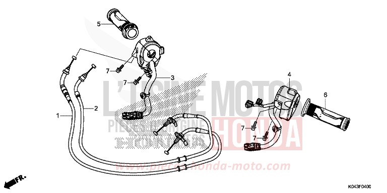 COMMUTATEUR/CABLE de Forza 300 PEARL HIMALAYAS WHITE (NHA87) 2013